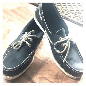 Bass “Castoff” Boat Deck Shoes Blue Leather